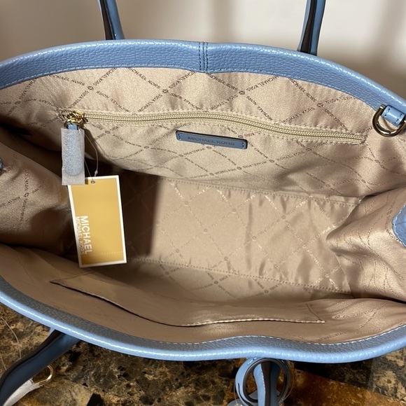 2pc 💙 Michael Kors Mirella leather tote bag blue - Picture 7 of 13